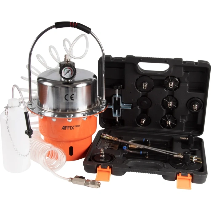 Набор приспособлений для замены тормозной жидкости AFFIX 5 л, комплект крышек адаптеров, 20 предметов AF10240005