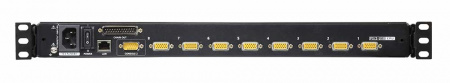 KVM консоль ATEN 19" 1-Local/Remote Share Access 8-Port PS/2-USB VGA Single Rail LCD KVM over IP switch CL5708IN-ATA-RG