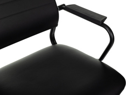 Кресло руководителя Бюрократ CH BALANCE PU, экокожа, до 150кг, топ-ган, фиксированные подлокотники,  черный