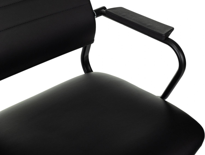 Кресло руководителя Бюрократ CH BALANCE PU, экокожа, до 150кг, топ-ган, фиксированные подлокотники,  черный