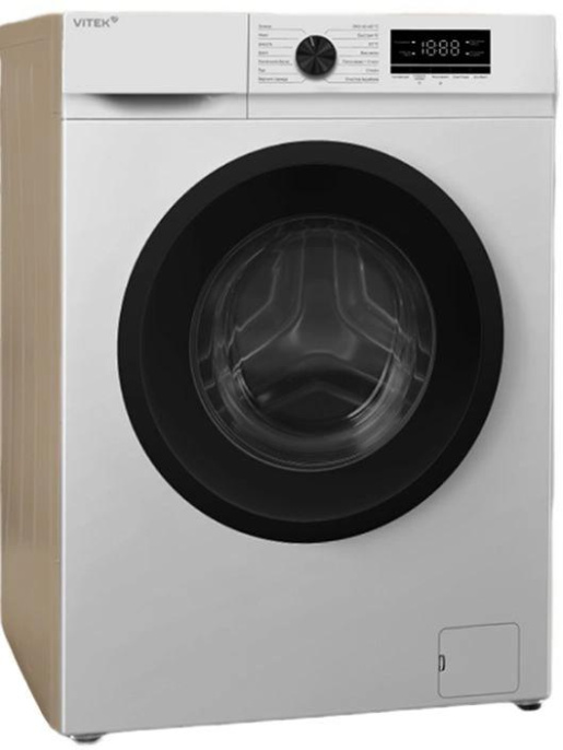 Стиральная машина Vitek VT-WSE8201, с фронтальной загрузкой, 8кг, 1200об/мин, с паром, инверторная