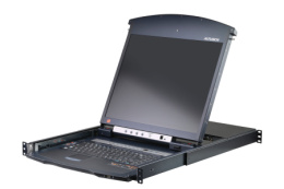 KVM консоль ATEN 19" 1-Local/Remote Share Access 16-Port Multi-Interface Cat 5 Dual Rail LCD KVM over IP switch KL1516AIN-AXA-RG