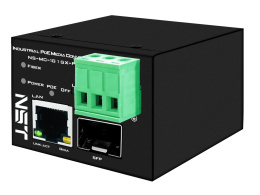 Промышленный компактный Ultra PoE медиаконвертер Gigabit Ethernet/ Промышленный компактный Ultra PoE медиаконвертер Gigabit Ethernet, SFP 1000Мбит/c, RJ45 10/100/1000Мбит/c, поддержка LFP. Порт PoE: до 90W IEEE 802.3af/at/bt . Автоматическое определение (