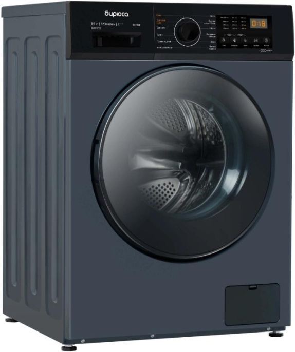 Стиральная машина Бирюса WMD-SM812/03 W класс: A+++ загр.фронтальная макс.:8кг с сушкой синий инвертор