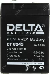 Delta DT 6045 (4.5 А\ч, 6В) свинцово- кислотный аккумулятор