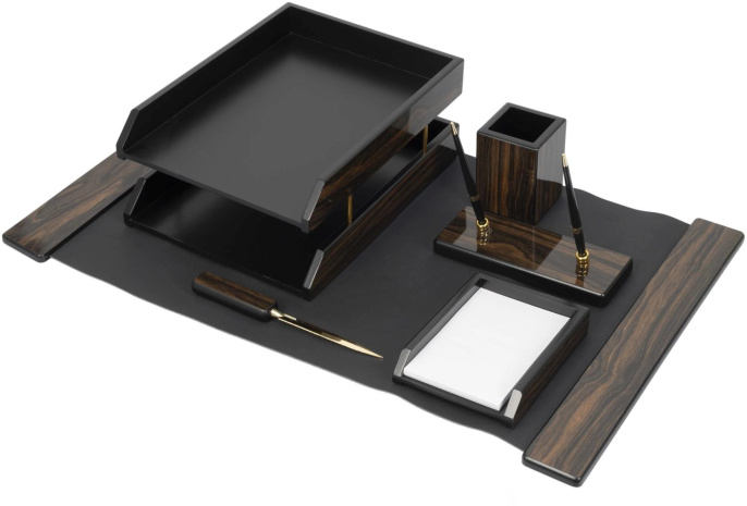 Настольный набор Good Sunrise 6FE-1A, ЛЮКС, 6 предметов, черный