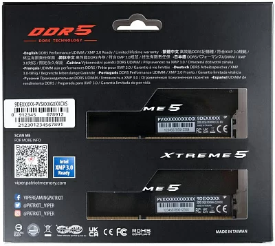 Память DDR5 2x24GB 8200MHz Patriot PVX548G82C38K Viper Xtreme 5 RTL Gaming PC5-65600 CL38 DIMM ECC 288-pin 1.45В с радиатором Ret