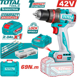 Дрель-шуруповерт ударная TOTAL TIDLI426981