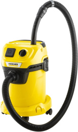 Строительный пылесос Karcher WD 3 P V-17/4/20 1000Вт (уборка: сухая/сбор воды/выдув) желтый