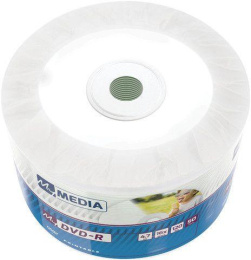 Оптический диск DVD-R MYMEDIA 4.7ГБ 16x, 50шт., pack wrap, разноцветные, printable [69202]