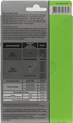 Cactus CS-GA6230100 (10x15см 100 листов 230 г/м2) бумага глянцевая