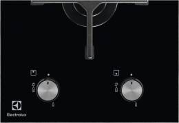 Газовая варочная панель Electrolux EGC3322NVK,  2 конфорки,  закаленное стекло,  черный