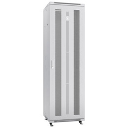 Cabeus ND-05C-42U60/80 Шкаф монтажный телекоммуникационный 19" напольный для распределительного и серверного оборудования 42U 600x800x2055mm (ШхГхВ) передняя и задняя перфорированные двери, ручка с замком, цвет серый (RAL 7035)