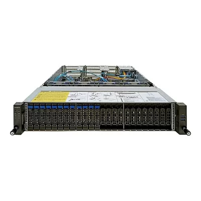 Платформа системного блока Gigabyte R282-Z97 2U, 2x Epyc 7002/7003, 32x DIMM DDR4, 12x 2.5" SAS/SATA (upgradable to 24 NVME Gen4), 2x "2.5" SATA/SAS in rear side, 2x 1Gb/s (Intel I350-AM2), 2x PCIE Gen 4 x16, 6x PCIE Gen 4 x8, 1x OCP 3.0 x16, 1x OCP 2.0 x
