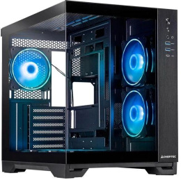 Корпус ATX CHIEFTEC Visio, Midi-Tower, без БП,  черный [gm-30b-tg-op]