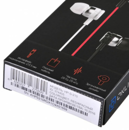 Наушники Oklick HP-S-210, 3.5 мм, внутриканальные, красный [d1-1r]