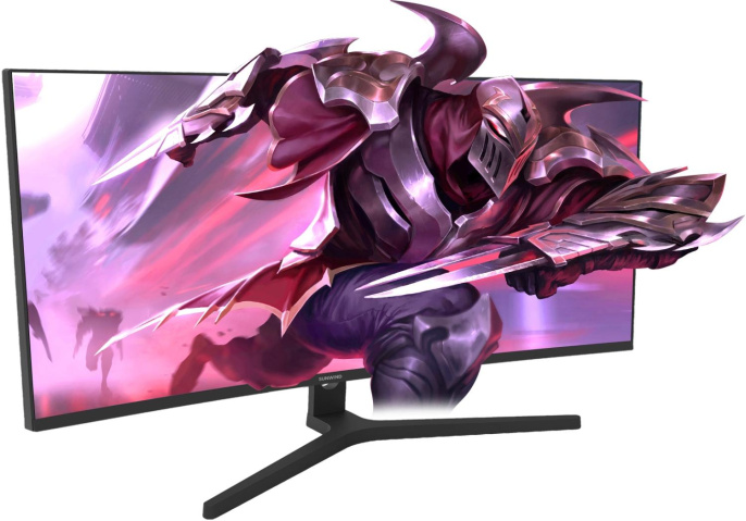 34" Монитор SunWind SM-34QV401, 3440x1440, VA, 165Гц, 2хHDMI, 2хDP, изогнутый, черный [sm34vg01]