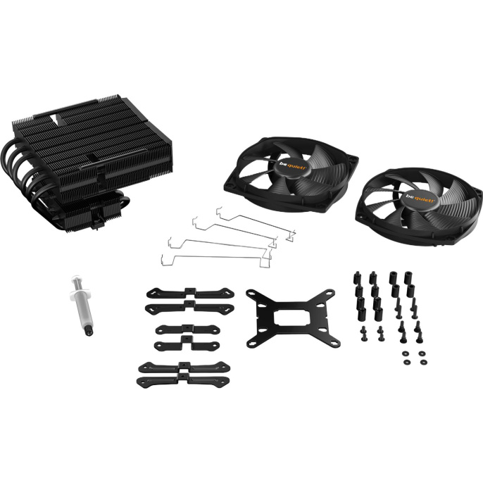 Кулер для процессора CPU Cooler be quiet! DARK ROCK TF 2 230W, 4-pin PWM, 134mm, Al/Cu, 6x6mm, 2x135mm, 60CFM, 27.1dBA, 1400RPM, S: 1851/1700/1200/20XX/115X, AM5/AM4, black BK031