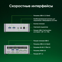Неттоп DIGMA PRO Minimax X5 Intel Core i7 13620H,  DDR4 16ГБ, 512ГБ SSD, Intel UHD Graphics,  Windows 11 Pro,  серебристый [dpp7-adxw01]