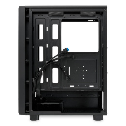 Корпус без блока питания Case HSPD M510, Mesh Mid Tower, Black, TG, 0.5 SPCC, no fans ATX, mATX, mITX 180/280/160mm 1x2.5", 1x3.5", 7xPCI 1xUSB-A 3.0, 1xUSB-A 1.0 517x277x418mm (M510-TGBK)