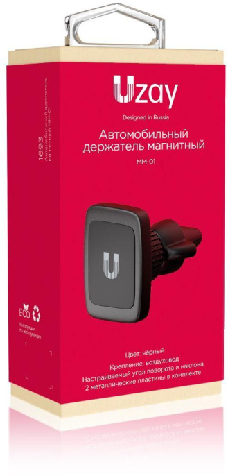 NONAME Держатель Uzay магнитный черный для смартфонов UZ-MM-01-BK