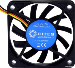 5bites Вентилятор FB6010S-12H3 60X10 / SLEEVE / 3800RPM / 3P
