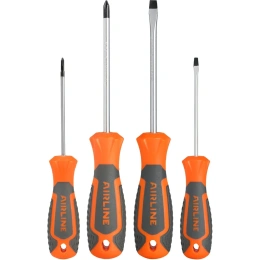 Набор отвёрток Airline SL3x75 мм, SL5x100 мм, PH0x75 мм, PH1x100 мм, блистер, 4 предмета ATAU036