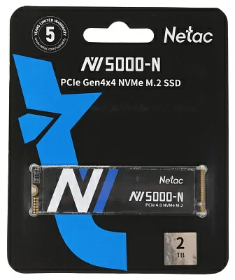 Накопитель SSD M.2 2280 M PCI Express 4.0 x4 Netac 2TB NV5000-N (NT01NV5000N-2T0-E4X) 4800/4400 MBps TLC