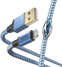 Кабель Hama H-201553 00201553 USB m -Lightning m 1.5м синий