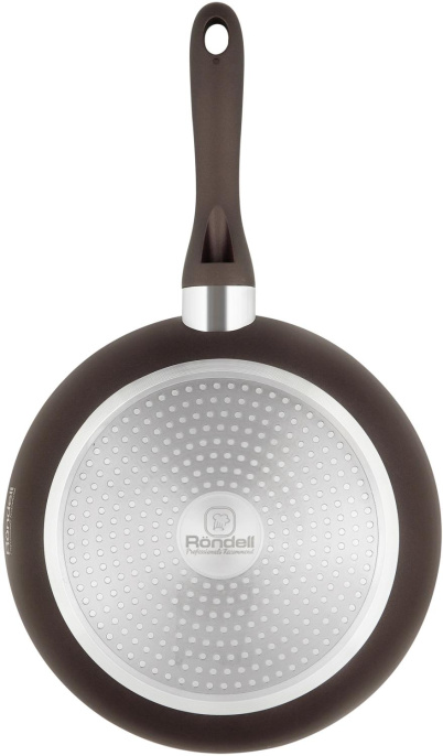 Сковорода Rondell Grillage RDA-1428 круглая 20см покрытие: Xylan Plus ручка несъемная без крышки коричневый