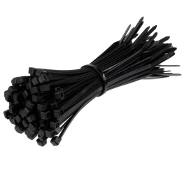 Стяжка хомут нейлоновая ExeGate CV66-100x2.5B нейлон 6.6, 100x2.5мм, неоткрывающаяся, halogen free, -40°C - +85°C, черная, 100 шт EX253847RUS