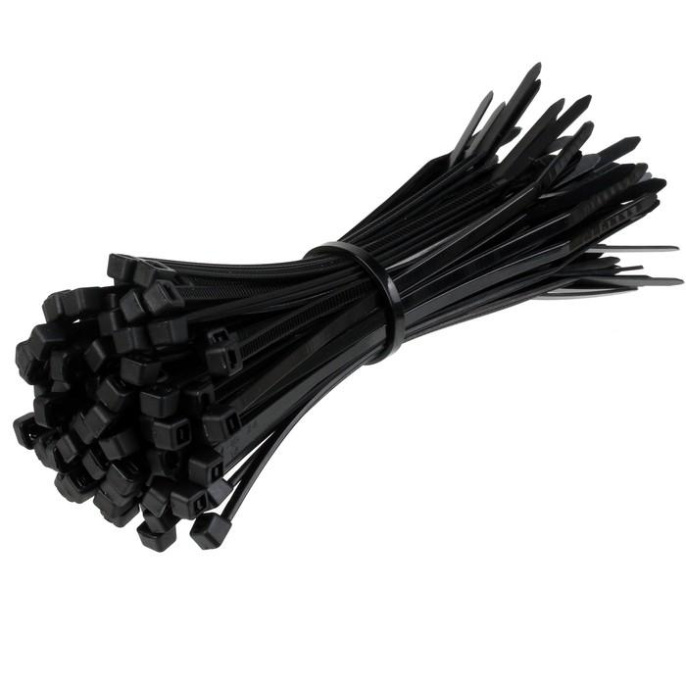 Стяжка хомут нейлоновая ExeGate CV66-100x2.5B нейлон 6.6, 100x2.5мм, неоткрывающаяся, halogen free, -40°C - +85°C, черная, 100 шт EX253847RUS