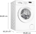 Стиральная машина Bosch Serie 2 WGE02400SN, с фронтальной загрузкой, 7кг, 1400об/мин, со шведской панелью управления