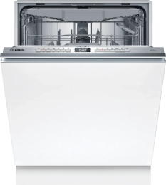 Встраиваемая посудомоечная машина Bosch Serie 4 SMV4HVX03E,  полноразмерная, ширина 59.8см, полновстраиваемая, загрузка 14 комплектов, серебристый