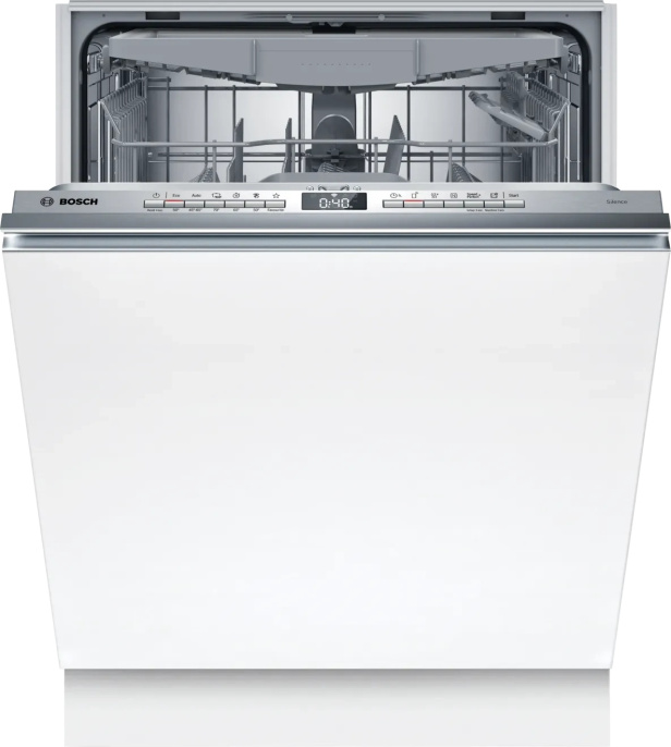 Встраиваемая посудомоечная машина Bosch Serie 4 SMV4HVX03E,  полноразмерная, ширина 59.8см, полновстраиваемая, загрузка 14 комплектов, серебристый