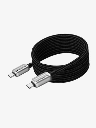 Магнитный кабель USB-C CABLETIME CU08L (CT-CM240-MZB2) 2 м, 480 Мбит/с, 5А/48В, 240Вт, PD 3.1, черный, для быстрого заряда смартфонов и ноутбуков
