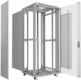 Cabeus SH-05C-42U80/80 Шкаф монтажный телекоммуникационный 19" напольный для распределительного и серверного оборудования 42U 800x800x2055mm (ШхГхВ) передняя стеклянная и задняя сплошная металлическая двери, ручка с замком, цвет серый (RAL 7035)