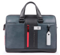 Сумка мужская Piquadro Urban CA3339UB00/GRN с отделением для ноутбука 15.6" серая/черная натур.кожа