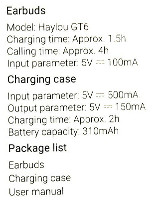 Наушники Haylou GT6 Black (Bluetooth 5.2)