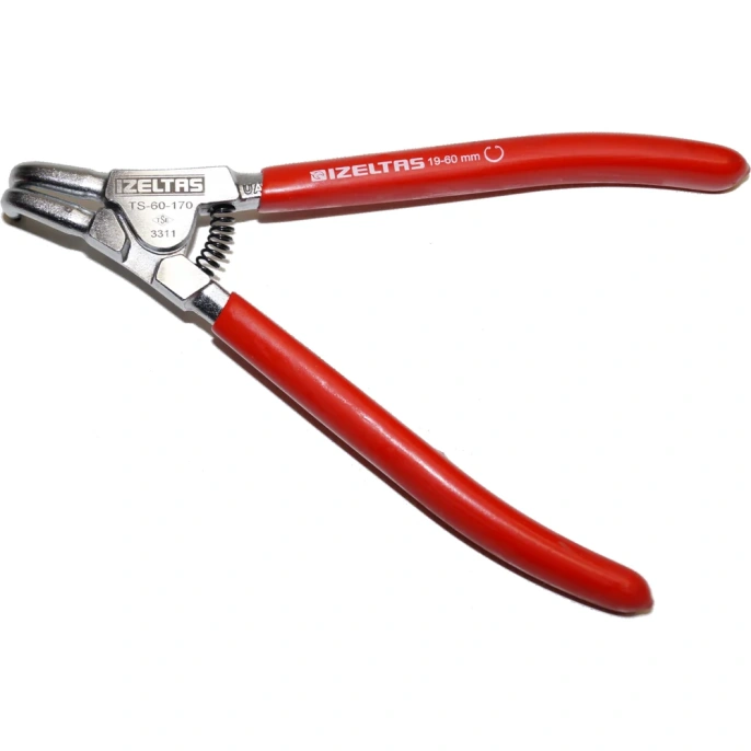 Съемник внешних стопорных колец 170 мм, изогнутый с пружиной IZELTAS 3311120170