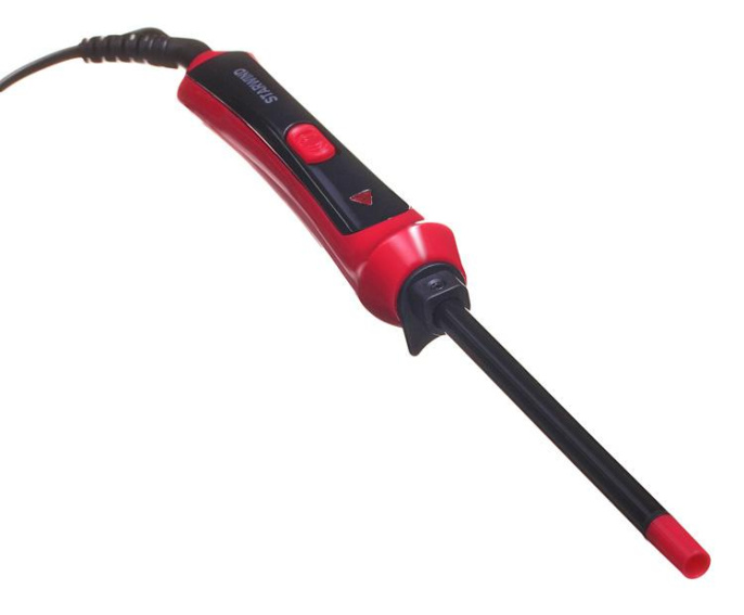 Щипцы для завивки StarWind SHE6610,  розовый и черный