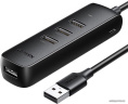 Хаб UGREEN CM416-80657 USB-A 3.0 to 4 USB-A 3.0, с проводом 1m; Поддержка жесткого диска 12 ТБ; С портом питания Type-C; Светодиодные индикаторы; Скорость до