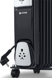 Радиатор масляный Vitek VT-1717 1500Вт черный