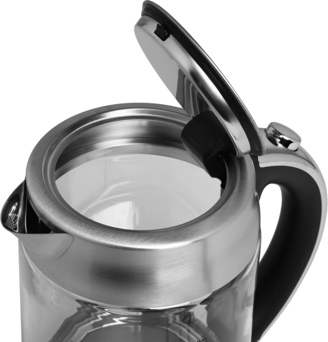 Чайник электрический Rondell 1001-RE-01 1.7л. 2200Вт серебристый корпус: стекло/металл RDE-1001