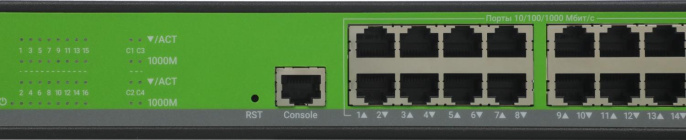 Коммутатор Digma DSW716G-4C-R (L2+) 16x1Гбит/с 4xКомбо(1000BASE-T/SFP) управляемый