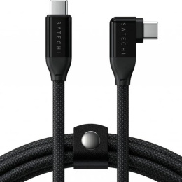 Кабель угловой вправо Satechi Right Angle 240W PD USB-C to USB-C Cable. Длина: 1м. Цвет: черный (AP-YCR100K)