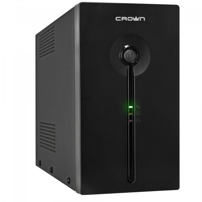 CROWN ИБП CMU-SP1200IEC USB {1200VA\720W, корпус металл, 2x12V/9AH, розетки 8*IEC+1*IEC C13, AVR, cъёмный кабель питания 1.8 м, RJ11/45, USB, LED} CM000001865