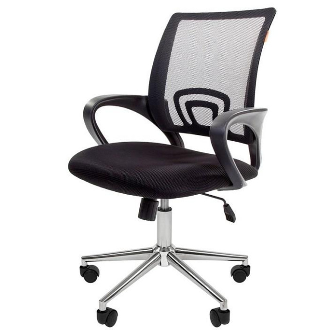 Офисное кресло Chairman 696 Россия TW черный хром new 7077470