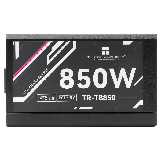 Блок питания 850W/ Power Supply Thermalright, 850W 80+ Bronze ATX, 3.0, PCIe 5.0, Full modular, 1x24 20+4 pin, 2xCPU 8 4+4 pin, 4xPCIe*2 8 6+2 pin, 3xSATA3, 1x12+4pin 12VHPWR PCIe 5.0 12+4pin 600mm , 3xMOLEX4pin, Active, 120x120mm, 150x140x86mm, APFC, b (