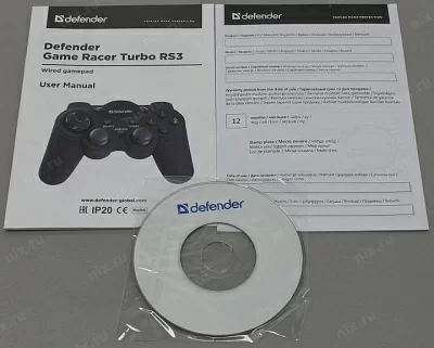 Геймпад Defender Game Racer Turbo (12кн8поз.перекл.2 мини-джойстика USB PC&PS) 64251